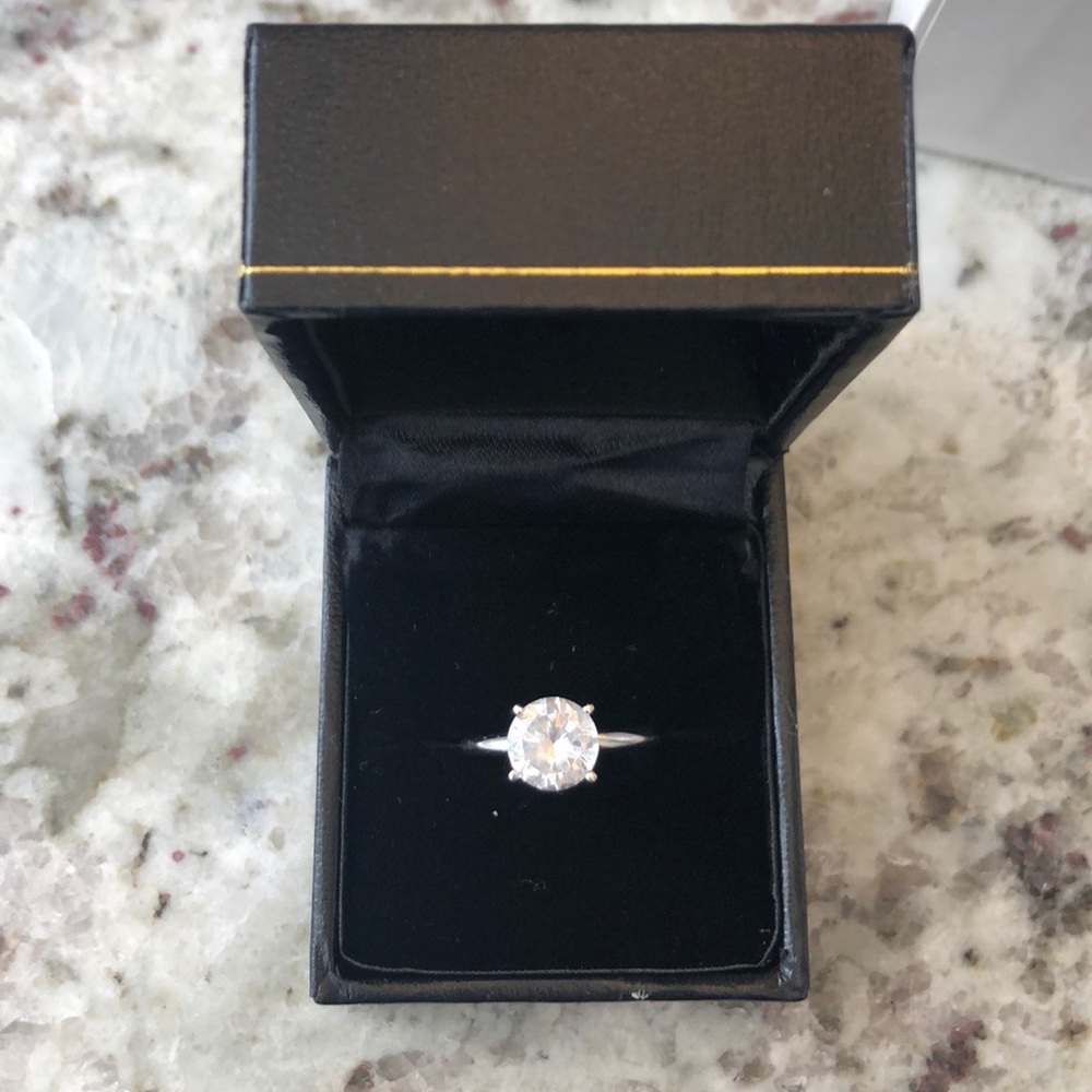 Diamond Ring 14 Karat Setting CZ Diamond